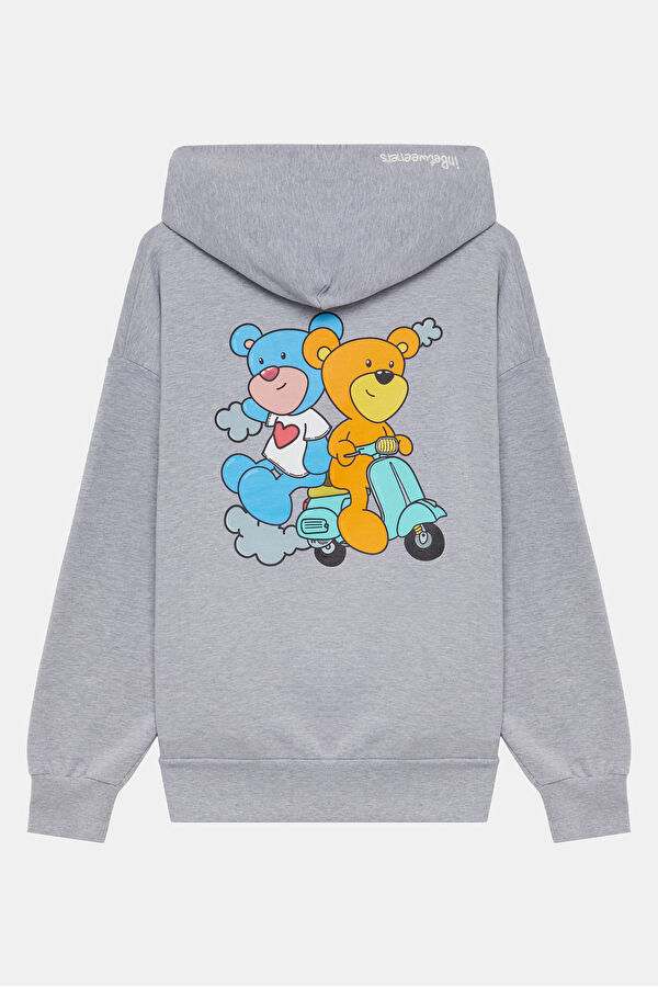 Turuncu Relax Kalıp Erkek Sweatshirt 2
