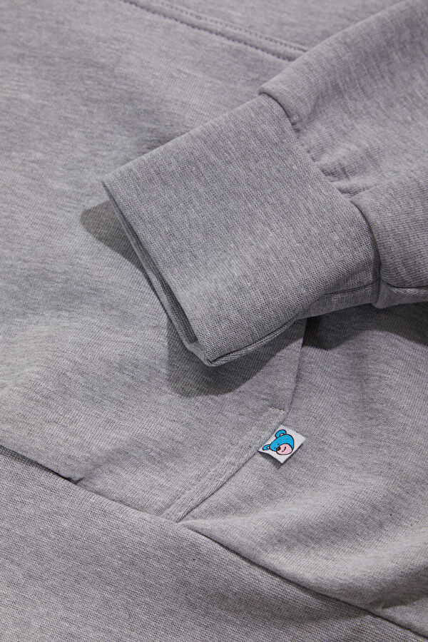 Turuncu Relax Kalıp Erkek Sweatshirt 5
