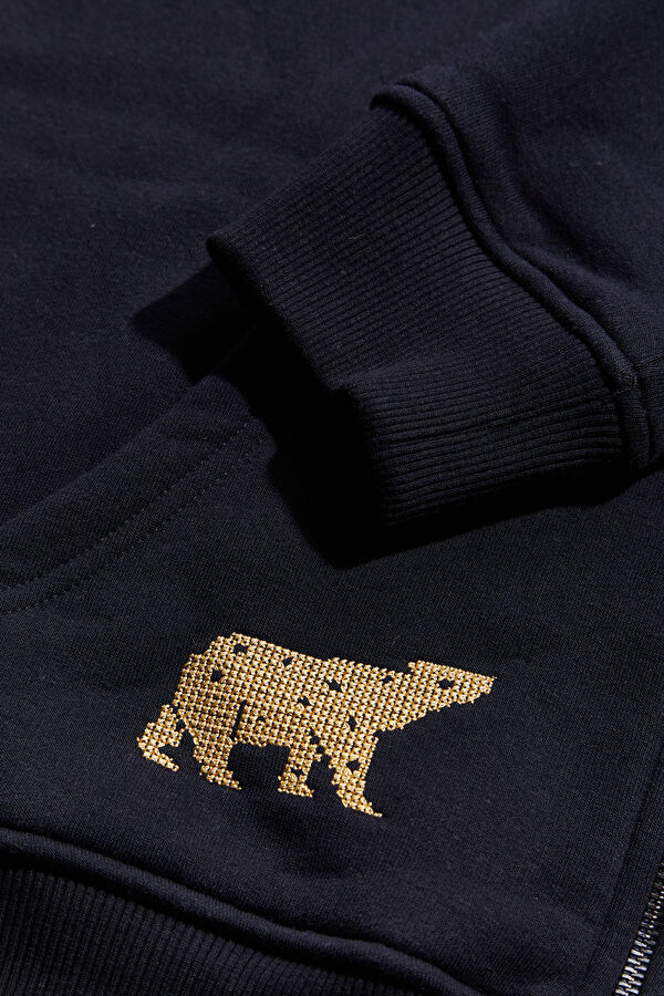 Lacivert Kapuşonlu Erkek Sweatshirt 5