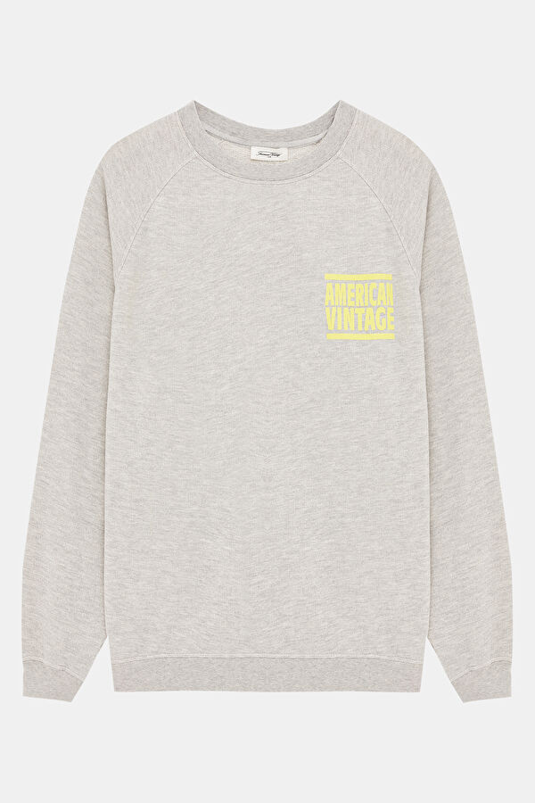 Gri Bisiklet Yaka Sweatshirt