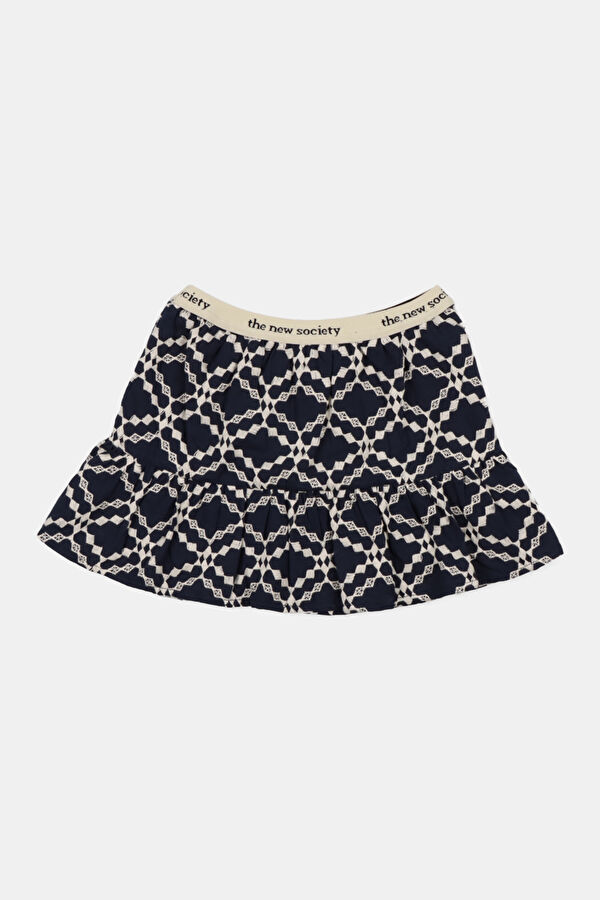 Andromeda Navy Patterned Kids Skirt
