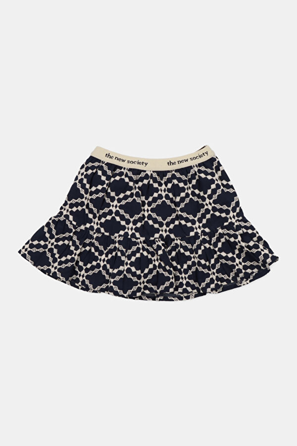 Andromeda Navy Patterned Kids Skirt 2