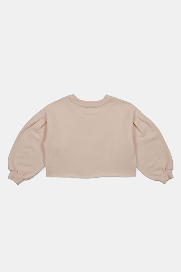 Boreal Beige Relax Fit Crew Neck Kids Sweatshirt 2