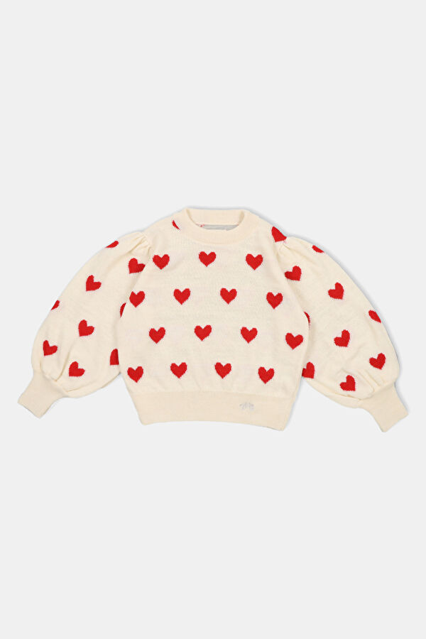 Fuji Cream Patterned Wool Sweater