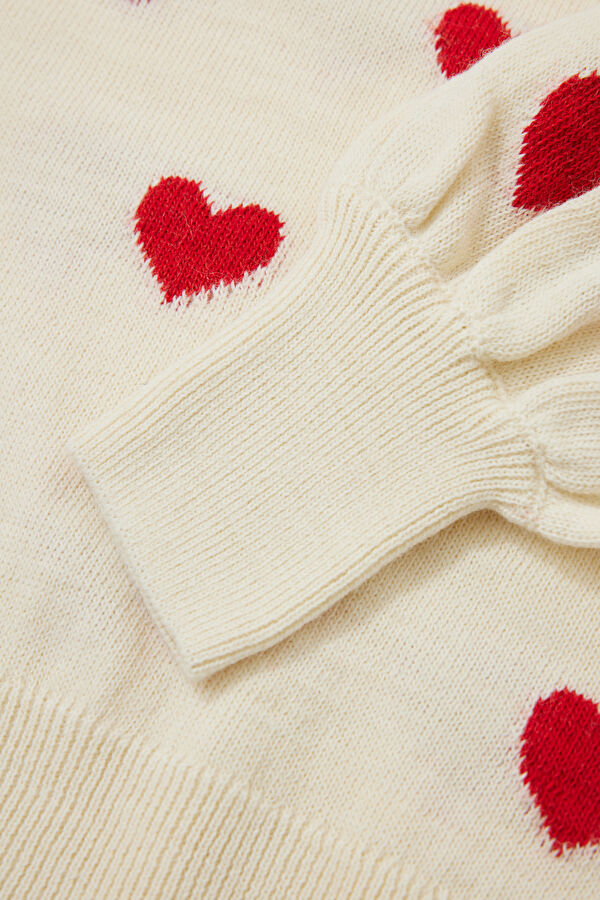 Fuji Cream Patterned Wool Sweater 4