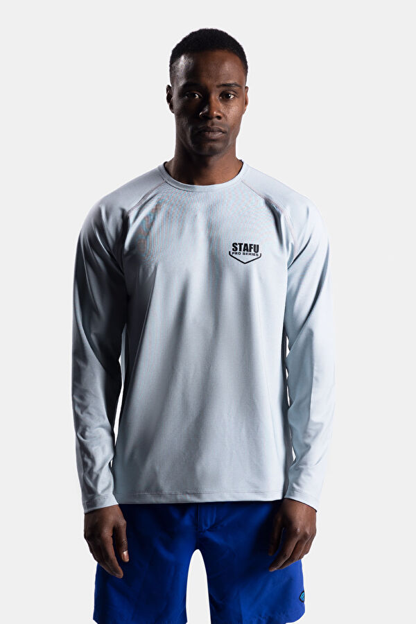 Cyclone Uzun Kollu Bisiklet Yaka Desenli UV Korumalı T-Shirt