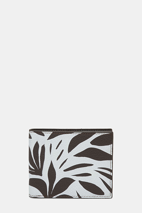 Dark Brown Printed Leather Wallet