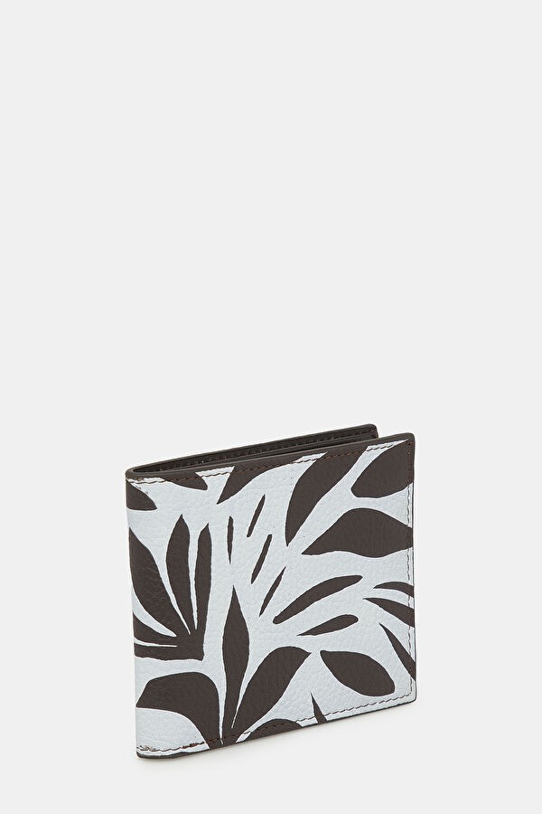 Dark Brown Printed Leather Wallet 2