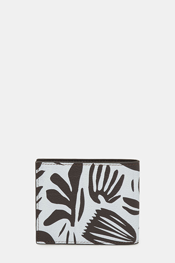 Dark Brown Printed Leather Wallet 3
