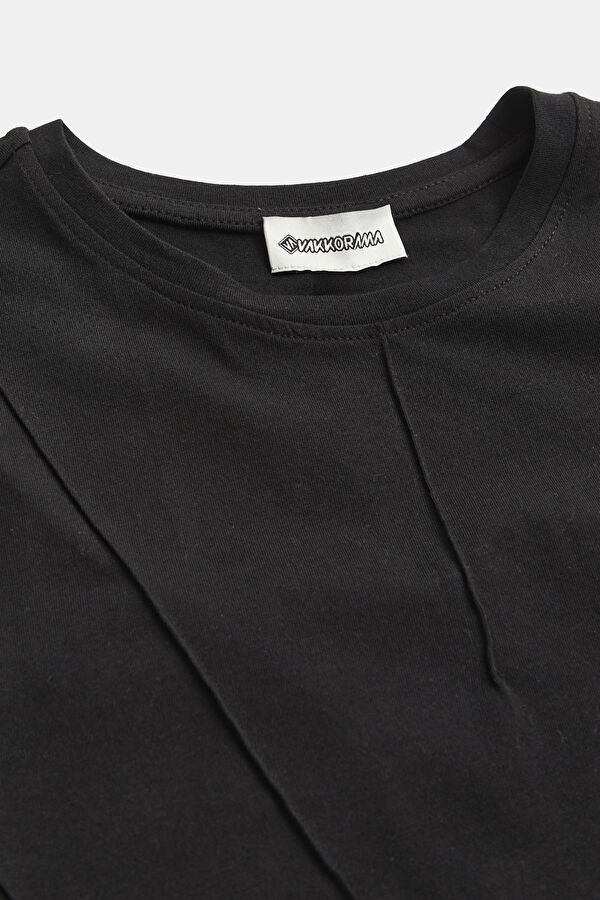 Black Crew Neck Women's T-Shirt 3