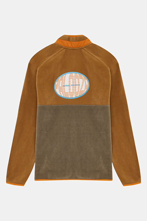 Camel Dik Yaka Erkek Sweatshirt 2