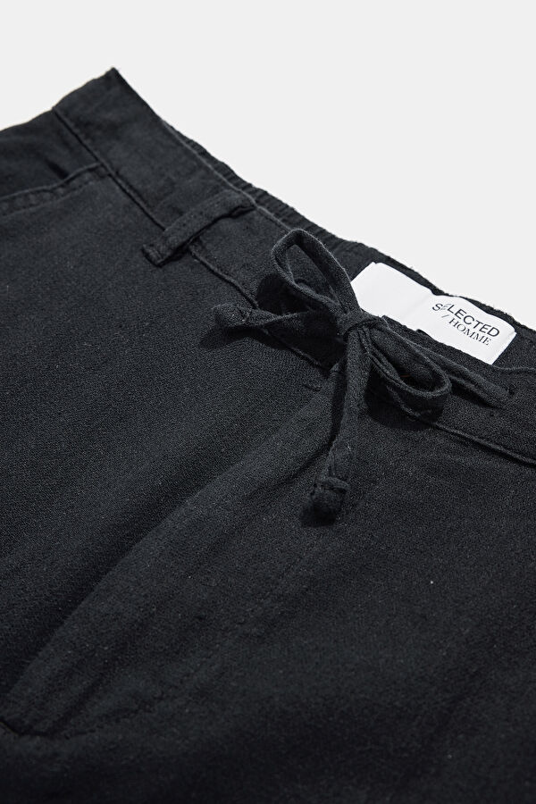 Black Linen Shorts 3