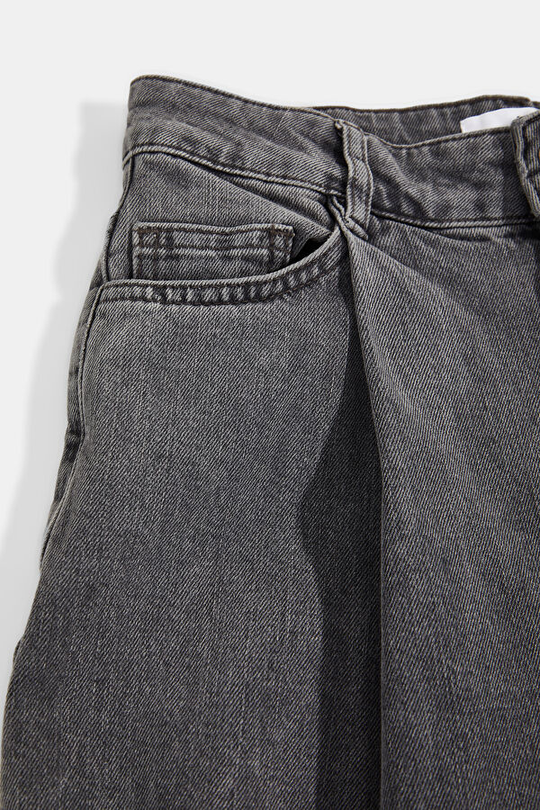 Gri Boru Paça Kadın Pantolon 4