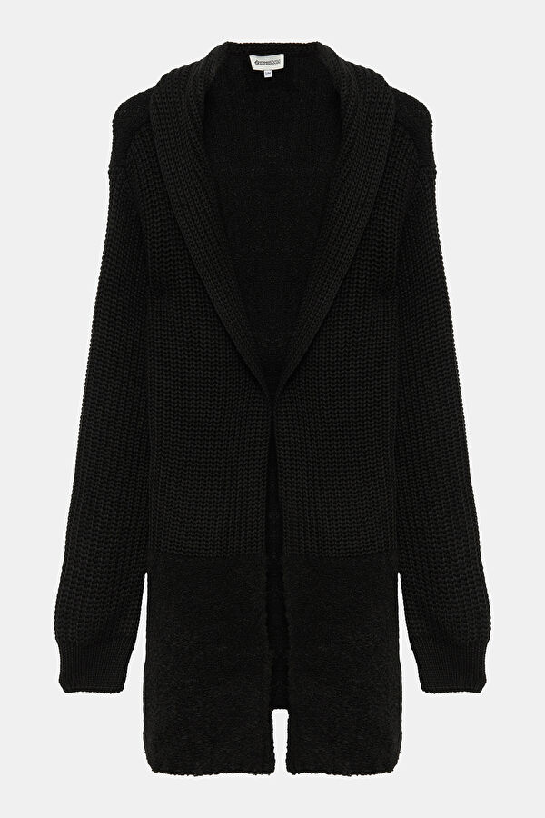 Black Knitted Men's Cardigan