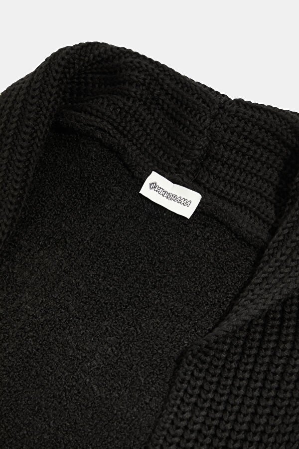Black Knitted Men's Cardigan 3