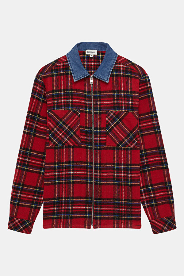 Relax Fit Red Regular Men's Shirt