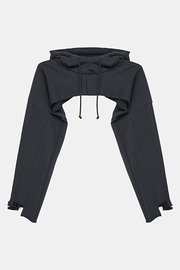 Black Hooded Women's Sweatshirt