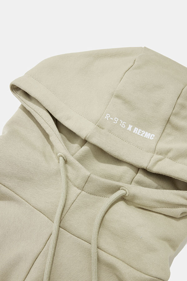 Beige Hooded Women's Sweatshirt 3