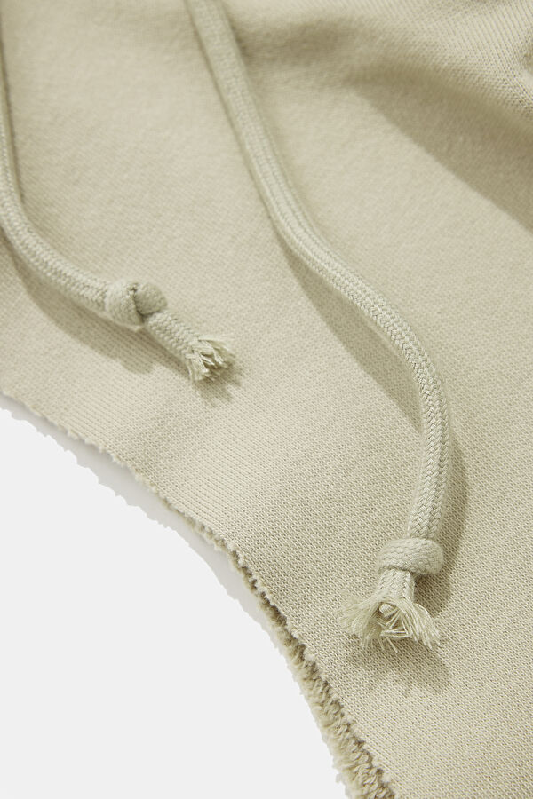Beige Hooded Women's Sweatshirt 4