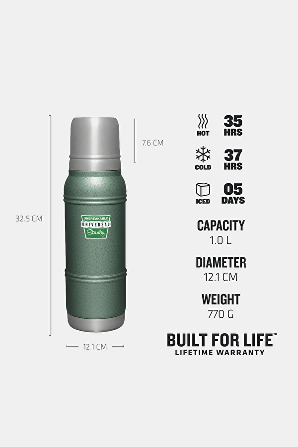Stan 1.1Qt Milestones Vac Btl 1960 Vinta Yeşil Termos 4