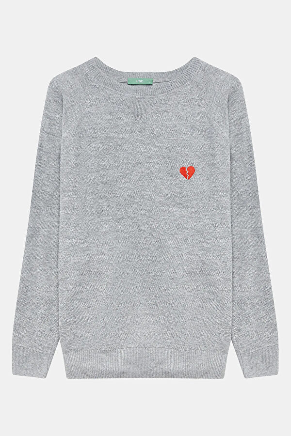 Grey Wool Men's Sweater