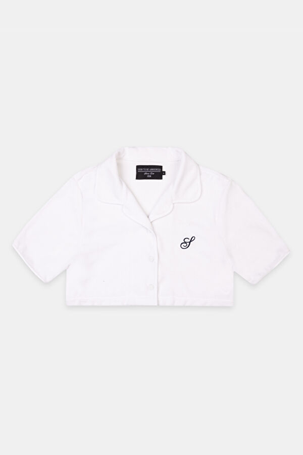 S Logo Crop Terry Bowling Women's Shirt