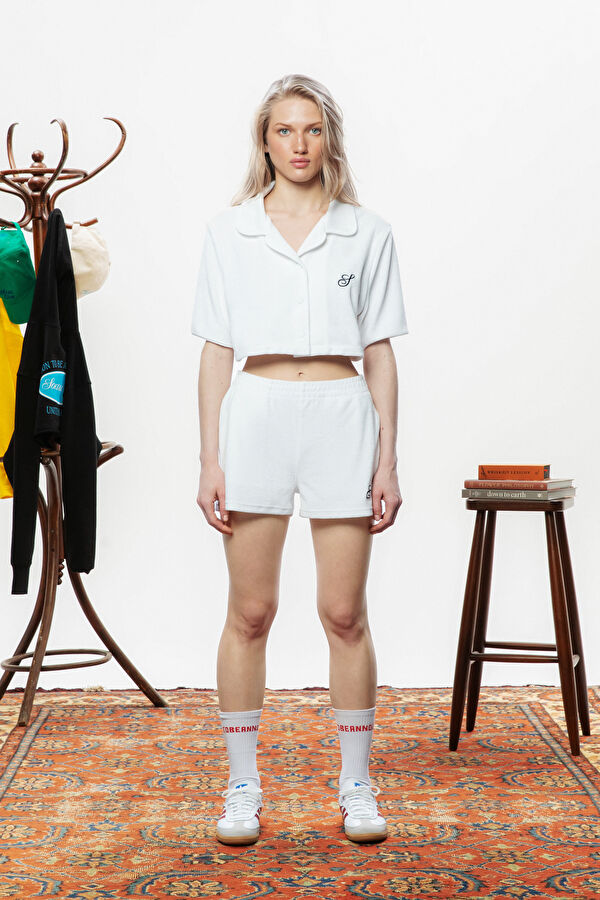 S Logo Crop Terry Bowling Women's Shirt 2
