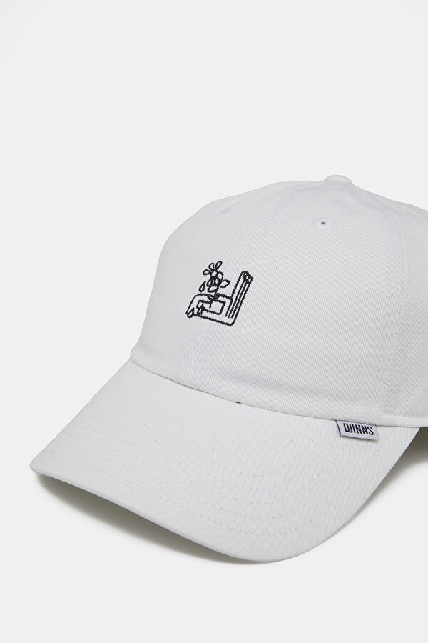 White Printed Hat 3