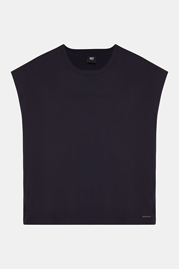 Navy Blue Crew Neck Women's T-Shirt