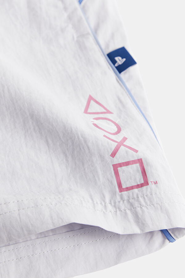Silver Patterned Kids' Shorts 5
