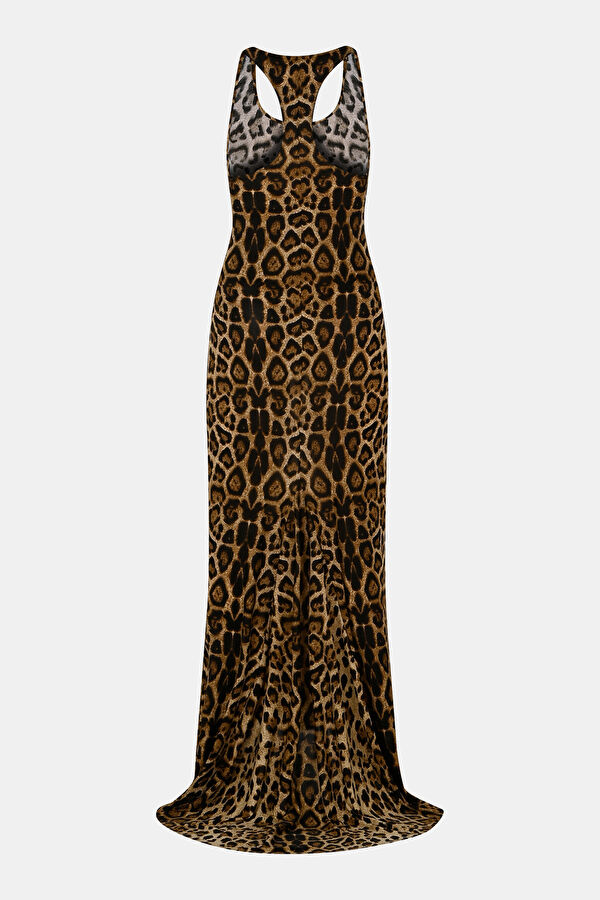 Jeanne Kahve Maxi Elbise 2