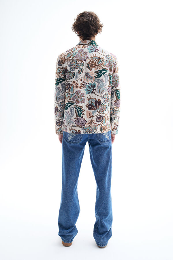 Multicolored Button Men's Jacket 2