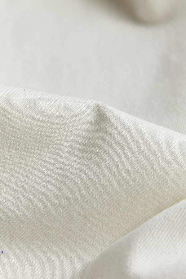 Relax Fit Off-White Wide Leg Organic Cotton Men's Trousers 5