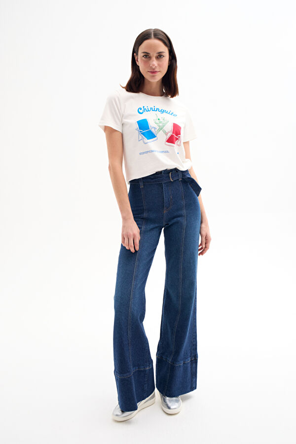 Blue Wide Leg Pants