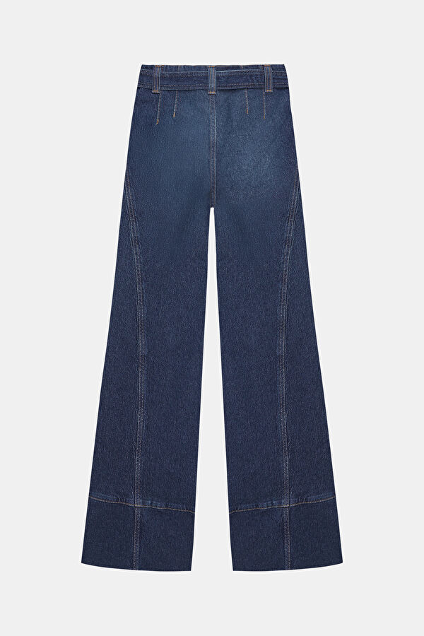 Blue Wide Leg Pants 4