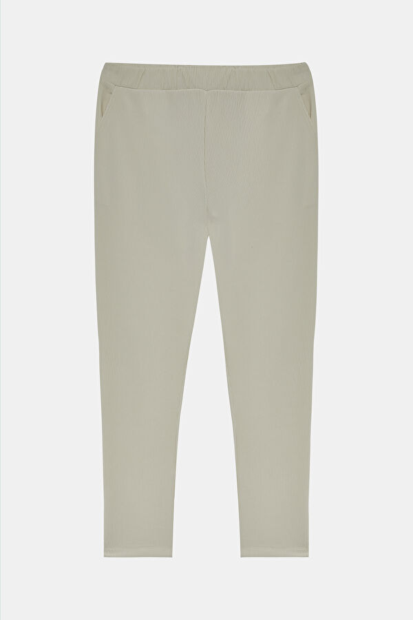 Krem Dar Paça Erkek Pantolon