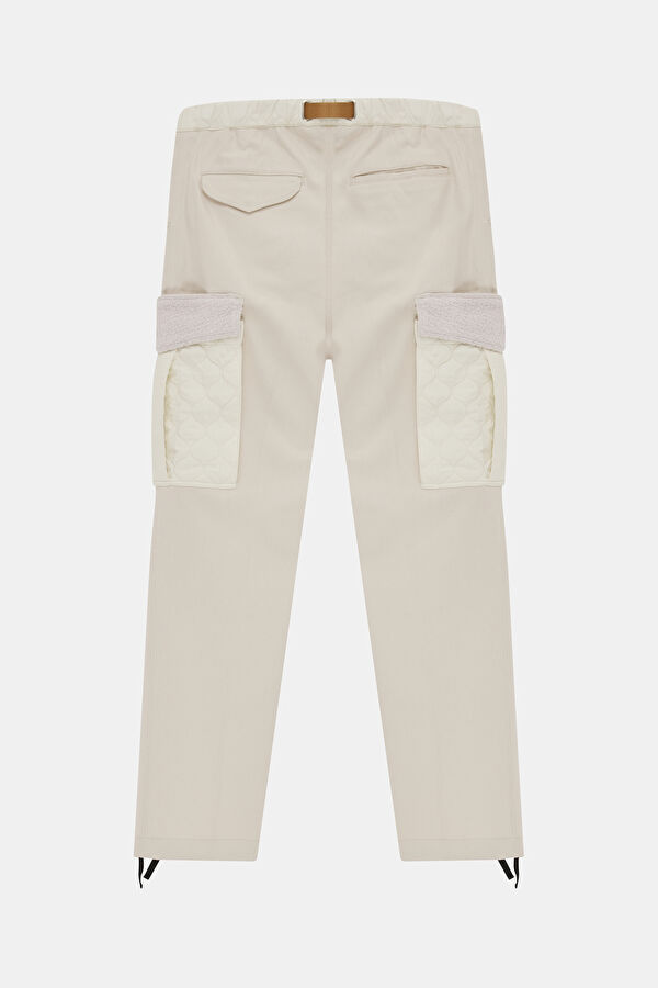 Krem Boru Paça Erkek Pantolon 2