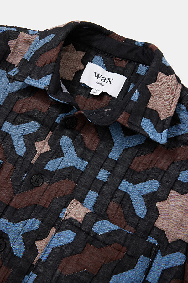 Relax Fit Black Patterned Men's Shirt 3