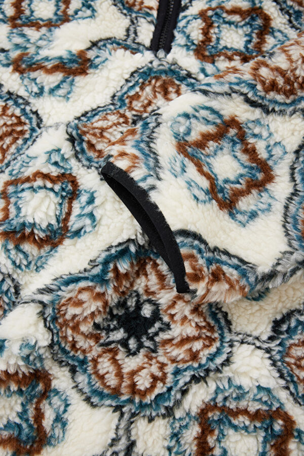 Çok Renkli Relax Kalıp Dik Yaka Erkek Sweatshirt 4