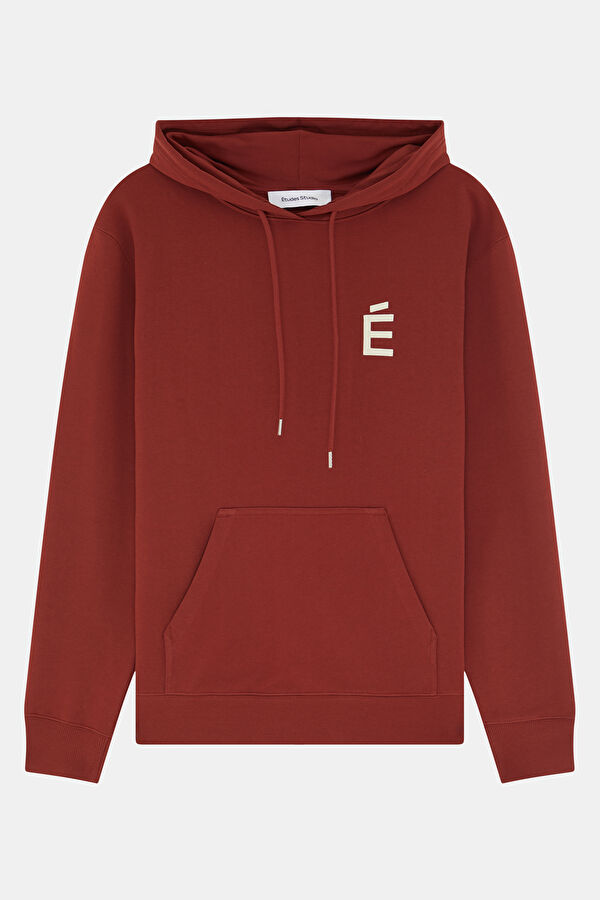 Red Relax Fit Hooded Men's Sweatshirt