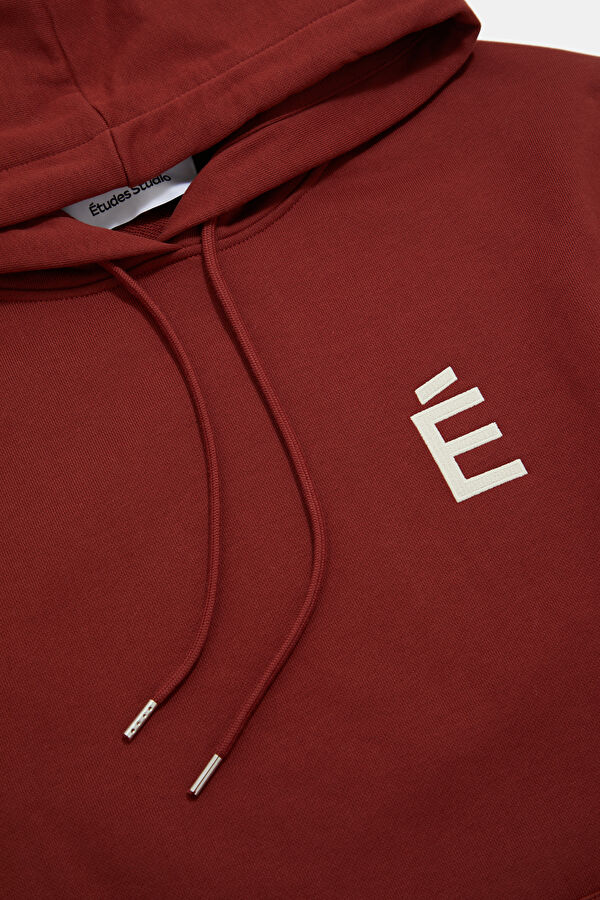 Red Relax Fit Hooded Men's Sweatshirt 3