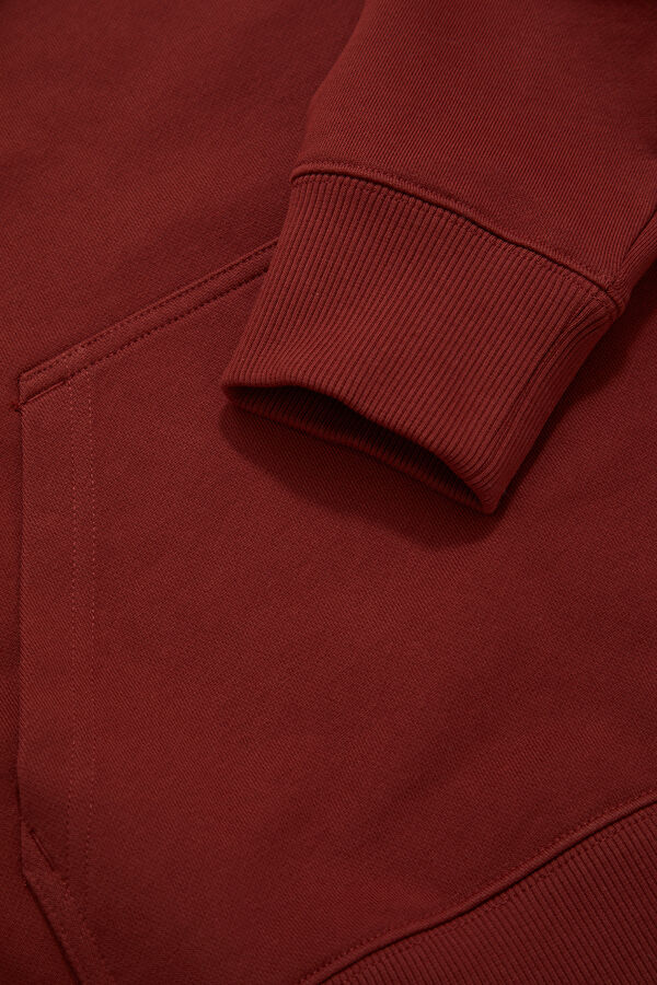 Red Relax Fit Hooded Men's Sweatshirt 5