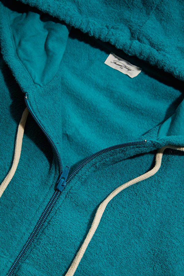 Turquoise Relax Fit Hooded Women's Sweatshirt 3