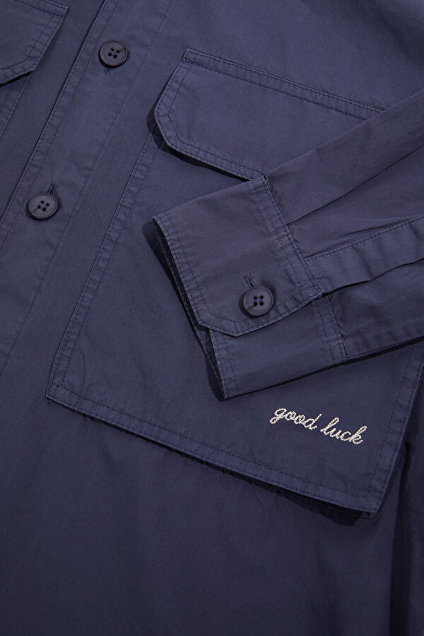 Navy Blue Men's Shirt 4