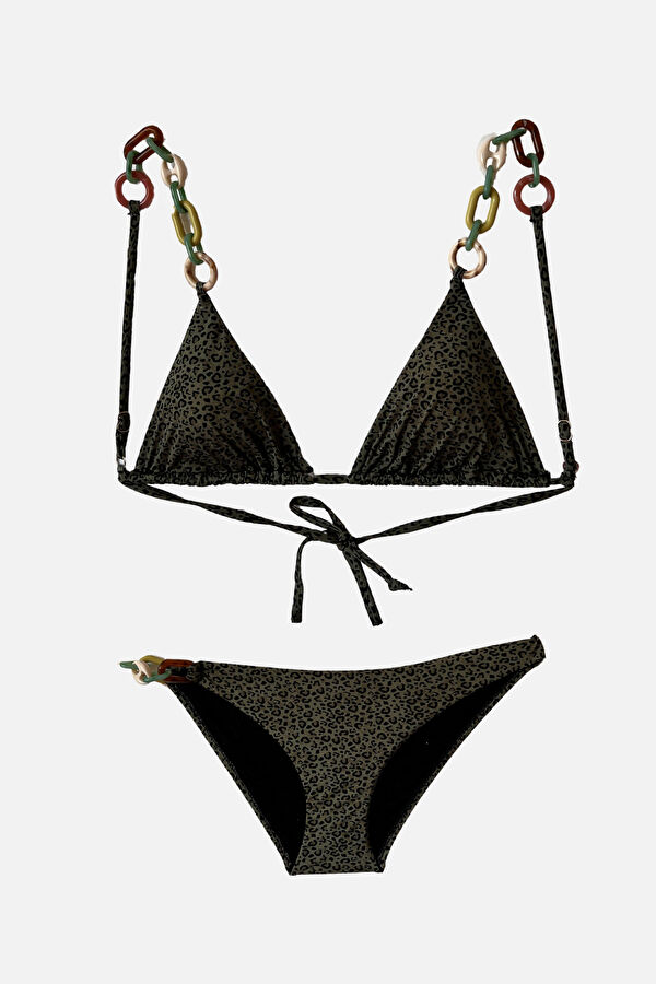 Beggy Leopard Kahve Desenli Bikini