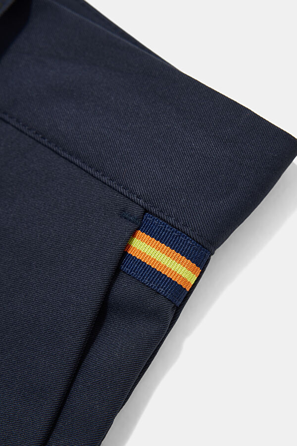 Elia Twill Peach Lacivert Erkek Pantolon 4