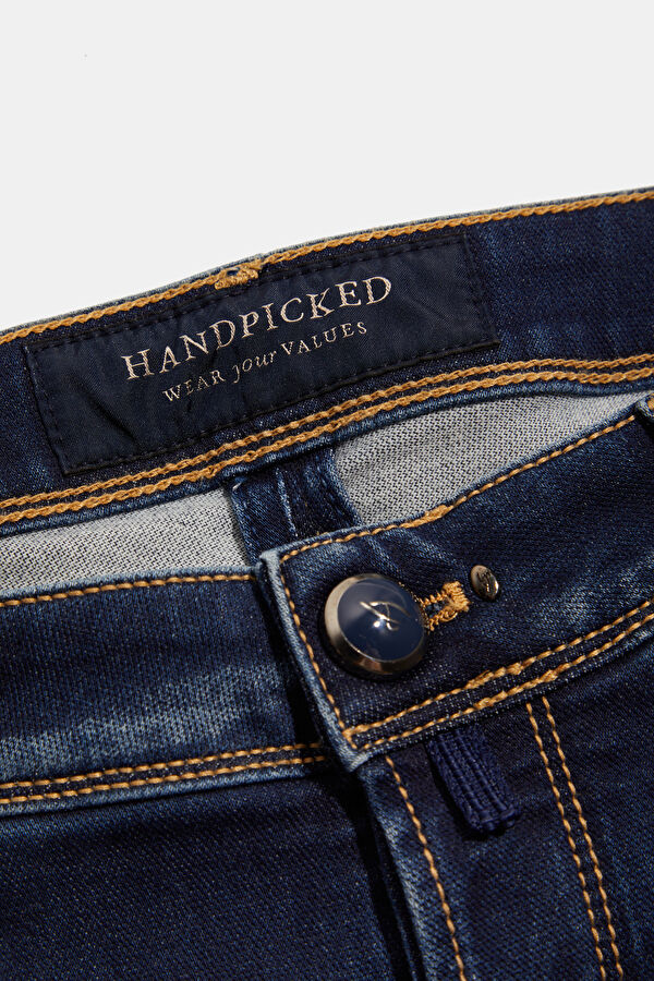 İndigo Boru Paça Jean Erkek Pantolon 4