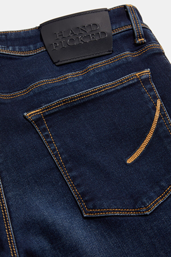 İndigo Boru Paça Jean Erkek Pantolon 5
