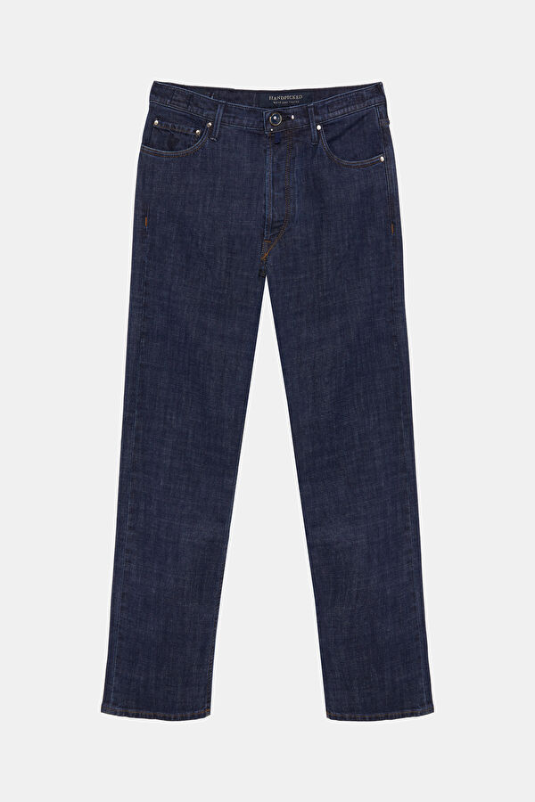 Indigo Straight Leg Jeans Men's Trousers