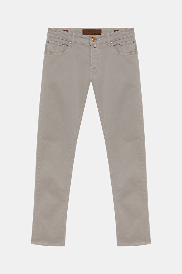 Grey Straight Leg Jeans Men's Trousers